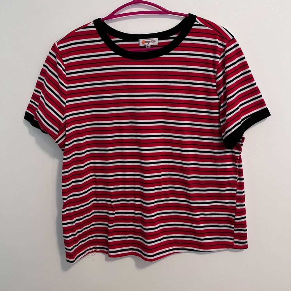 Red stripped t shirt. 3 for 30$